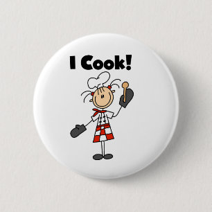 Chapa Redonda De 5 Cm Yo cocino - Chef femenina