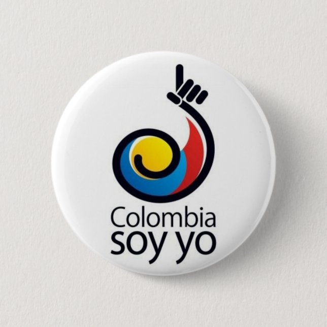 Chapa Redonda De 5 Cm Yo de la soja de Colombia (Anverso)