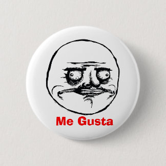 Chapa Redonda De 5 Cm Yo estilo del texto de Gusta