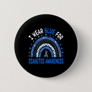 Chapa Redonda De 5 Cm Yo Uso Azul Para La Diabetes Concienciación Sobre
