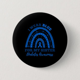 Chapa Redonda De 5 Cm Yo Uso Azul Para Mi Hermana T1d Diabetes Tipo 1 Aw