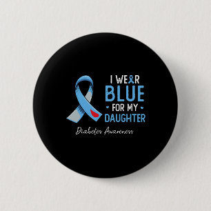 Chapa Redonda De 5 Cm Yo Uso Azul Para Mi Hija Diabetes Awareness Mon