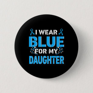 Chapa Redonda De 5 Cm Yo Uso Azul Para Mi Hija Diabetes Awareness Mon