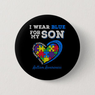 Chapa Redonda De 5 Cm Yo Uso Azul Para Mi Hijo Conciencia De Autismo Mam