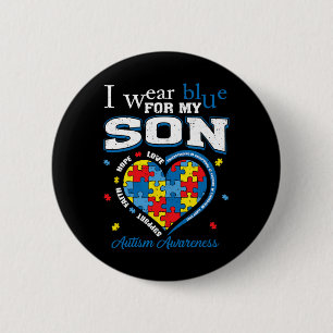 Chapa Redonda De 5 Cm Yo Uso Azul Para Mi Hijo Conciencia De Autismo Mam