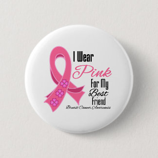 Chapa Redonda De 5 Cm Yo Uso Cinta Rosa Cinta Cáncer De Mama Mejor Amigo