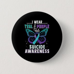 Chapa Redonda De 5 Cm Yo Uso Conciencia Suicida Verde azulada Y Purple S