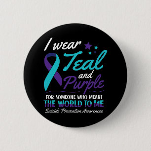 Chapa Redonda De 5 Cm Yo uso la mentalidad Verde azulada y morada de con