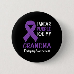 Chapa Redonda De 5 Cm Yo uso morado para mi abuela Epilepsy Awareness Gr
