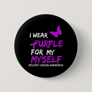 Chapa Redonda De 5 Cm Yo uso morado para mi auto Epilepsia Cáncer Awaren