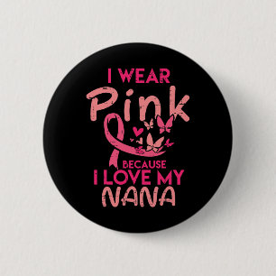 Chapa Redonda De 5 Cm Yo Uso Pink Amo Mi Conciencia Sobre El Cáncer De M