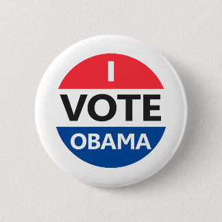 Chapa Redonda De 5 Cm Yo voto a Obama