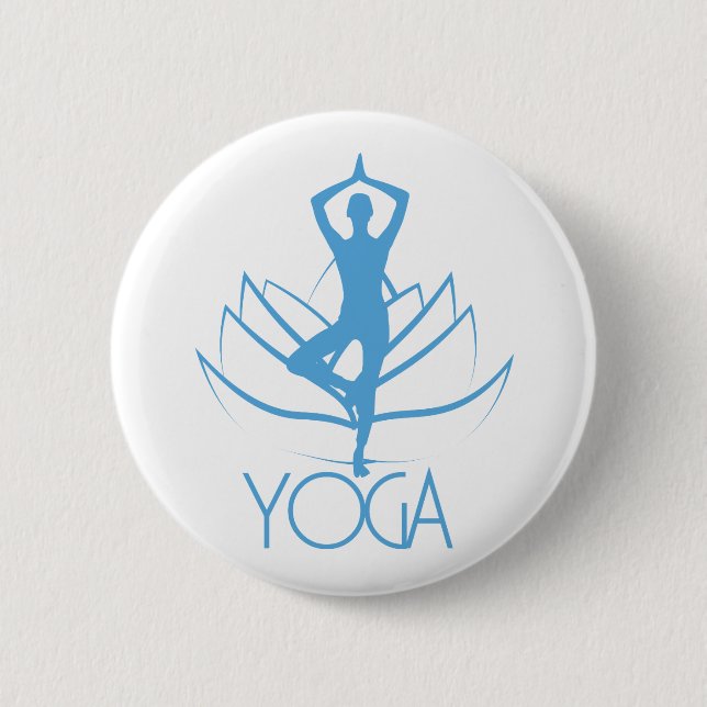 Chapa Redonda De 5 Cm Yoga (Anverso)