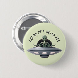 Chapa Redonda De 5 Cm Yoga Alien