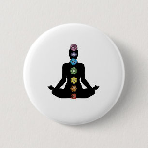 Chapa Redonda De 5 Cm Yoga Chakras