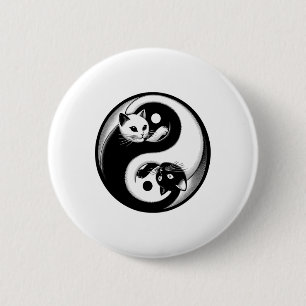 Chapa Redonda De 5 Cm Yoga de gato Tai Chi Mandala Zen Yin Yang