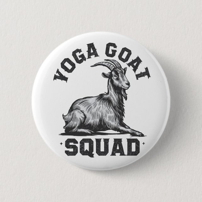Chapa Redonda De 5 Cm Yoga Goat Squad Funny Goat Meditation Lover (Anverso)
