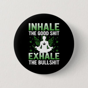 Chapa Redonda De 5 Cm Yoga Lover Inhalar yoga lo bueno