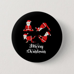 Chapa Redonda De 5 Cm Yoga Navidades Fitness