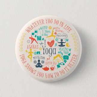Chapa Redonda De 5 Cm Yoga Quotes
