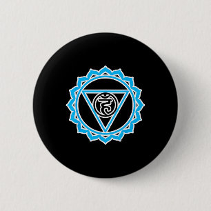 Chapa Redonda De 5 Cm Yoga Veshuddha Chakra de la Garganta por Blue Chak