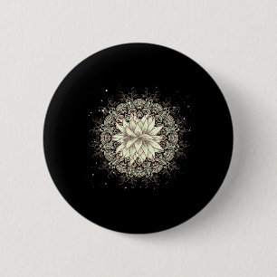 Chapa Redonda De 5 Cm Yogi Lotus Yoga Meditación Pilates Flor de Loto Ma