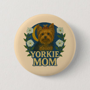 Chapa Redonda De 5 Cm Yorkie Mom