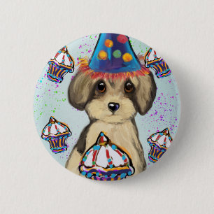 Chapa Redonda De 5 Cm Yorkie Poo