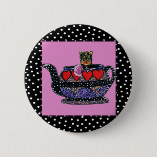 Chapa Redonda De 5 Cm Yorkie Poo