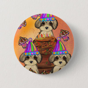 Chapa Redonda De 5 Cm Yorkie Poo