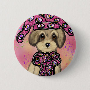 Chapa Redonda De 5 Cm Yorkie Poo