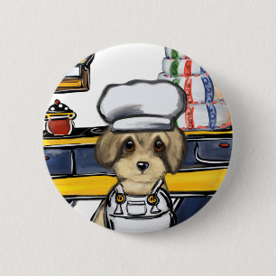 Chapa Redonda De 5 Cm Yorkie Poo