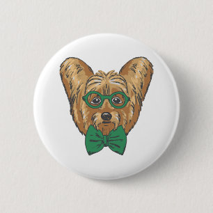 Chapa Redonda De 5 Cm Yorkshire Terrier Hipster