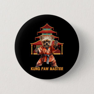 Chapa Redonda De 5 Cm Yorkshire Terrier Yorkie Karate Artes Marciales Di