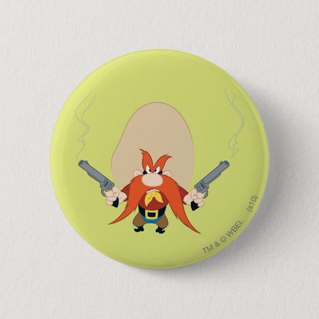 Chapa Redonda De 5 Cm Yosemite Sam regresa (Anverso)