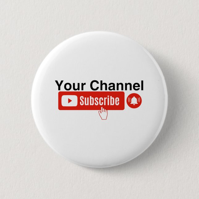 Chapa Redonda De 5 Cm YouTuber (Anverso)