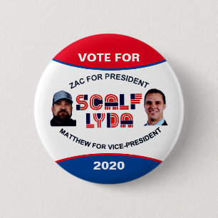 Chapa Redonda De 5 Cm Zac Scalf para presidente 2020