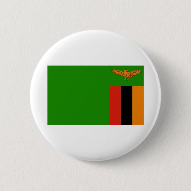 Chapa Redonda De 5 Cm Zambia Flag (Anverso)