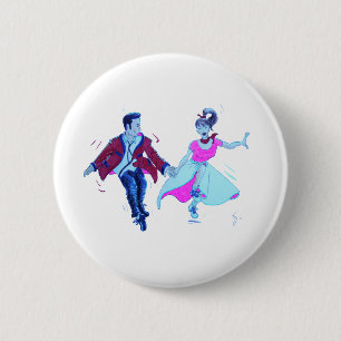 Chapa Redonda De 5 Cm zapatos de silla de montar de la falda del caniche