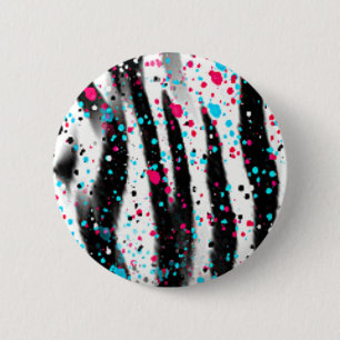 Chapa Redonda De 5 Cm Zebra