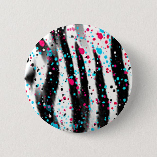 Chapa Redonda De 5 Cm Zebra (Anverso)