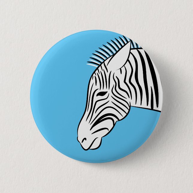 Chapa Redonda De 5 Cm Zebra (Anverso)