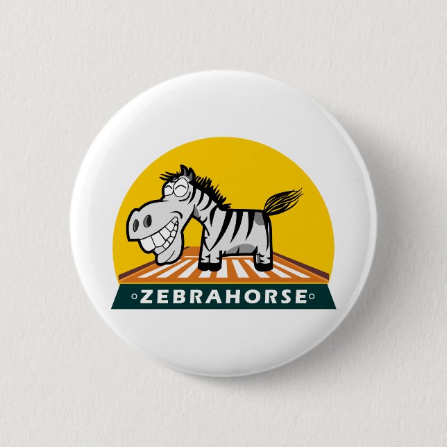Chapa Redonda De 5 Cm Zebra Hores (Anverso)