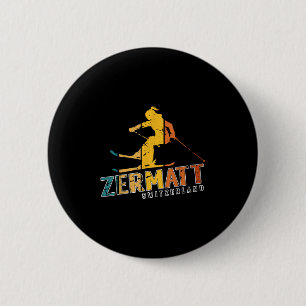 Chapa Redonda De 5 Cm Zermatt Alpes suizos esquí alpino Suiza Monte