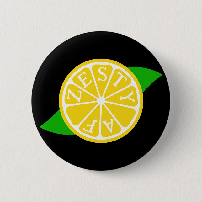 Chapa Redonda De 5 Cm Zesty AF - Lemon Slice (Anverso)
