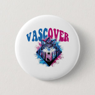 Chapa Redonda De 5 Cm Zidika vascover lobo Esencial