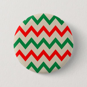 Chapa Redonda De 5 Cm ZigZag, beige rojo verde