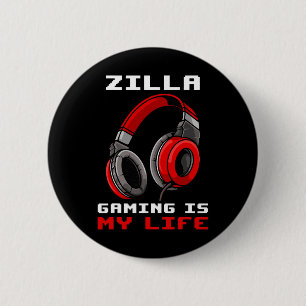 Chapa Redonda De 5 Cm Zilla - Jugar es mi vida - Personalizado