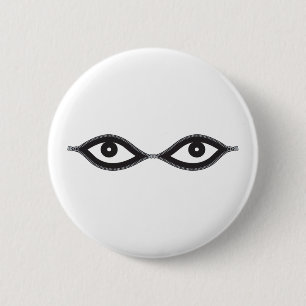 Chapa Redonda De 5 Cm Zipper Eyes