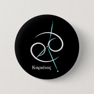 Chapa Redonda De 5 Cm Zodiac Constellation Cancer Button